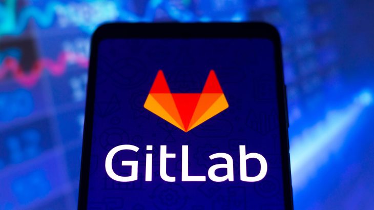 GitLab logo seen displayed on a smartphone screen.